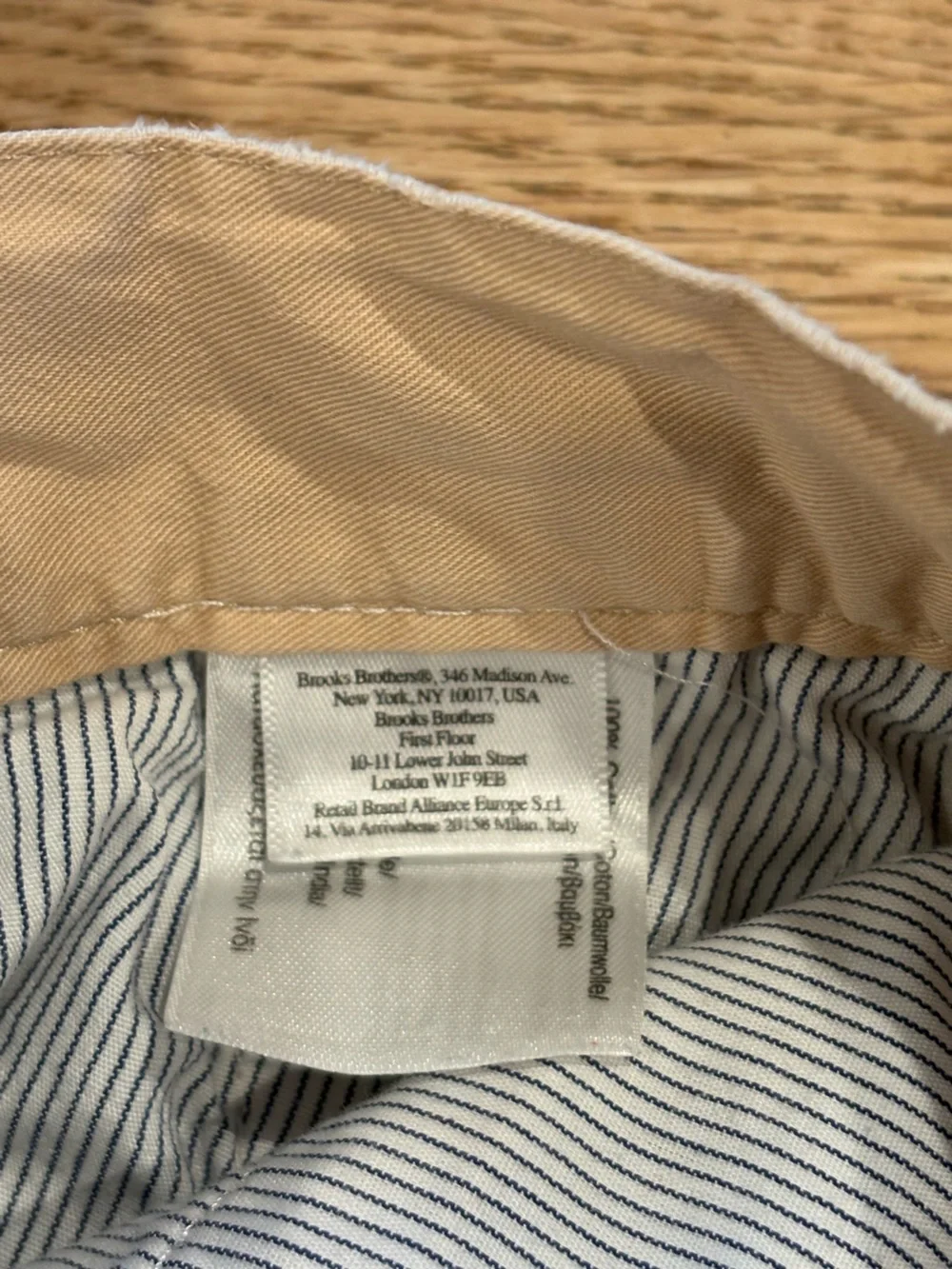 Brooks Brothers Light Beige Flat Front Chino Shorts